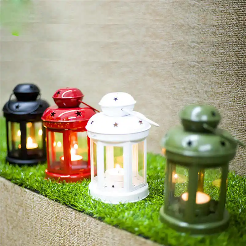 Candle windproof lamp Christmas European Wrought Iron Windproof Lamp Christmas Candle Decorative Candlestick #2n9 (4)