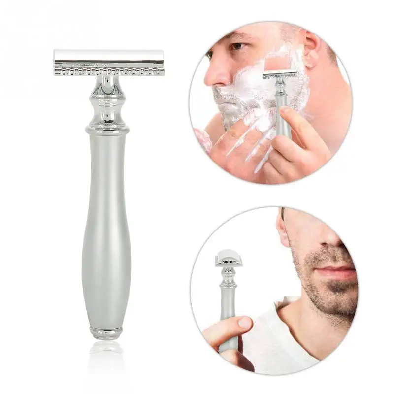 Stainless Steel Safety Shaving Double Edge Manual Men's Beard Shaver