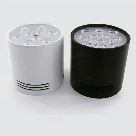 Светодиодный прожектор 85-265 в, светодиодные светильники, 3 Вт, 5 Вт, 7 Вт, 9 Вт, 12 Вт, 15 Вт, 21 Вт, 24 Вт, 18 Вт, фиксированный черный/белый
