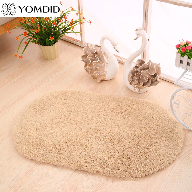 

7 colors Oval Mat 360 Rotatable Magic Slip-Resistant Carpet kitchen bedroom Floor doormat Tapis Salon Mats yoga Rugs 40*60CM