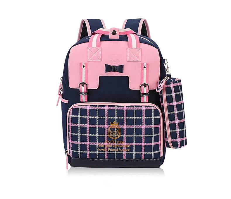 Многофункциональный брендовый наплечник, школьный рюкзак, модные корейские стильные школьные сумки для девочек-подростков, пенал - Цвет: Небесно-голубой