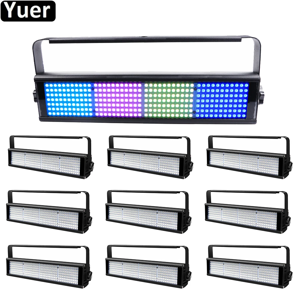 Светодиодный сценический стробоскоп RGB 3 в 1 10 шт./лот 308 шт. DMX512 8/11/каналов
