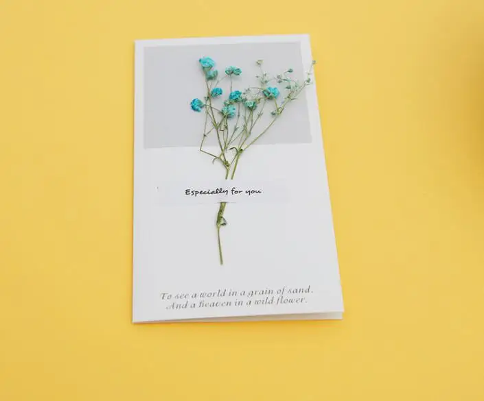 

Customizable small fresh flowers dried flowers greeting card Mother's Day greeting card Birthday card Valentine's Day card