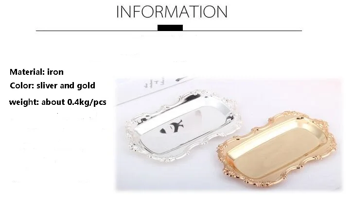 silver and gold plated rectangle cake pan with Beaded around wedding cake stand display rack for wedding decoration FT045