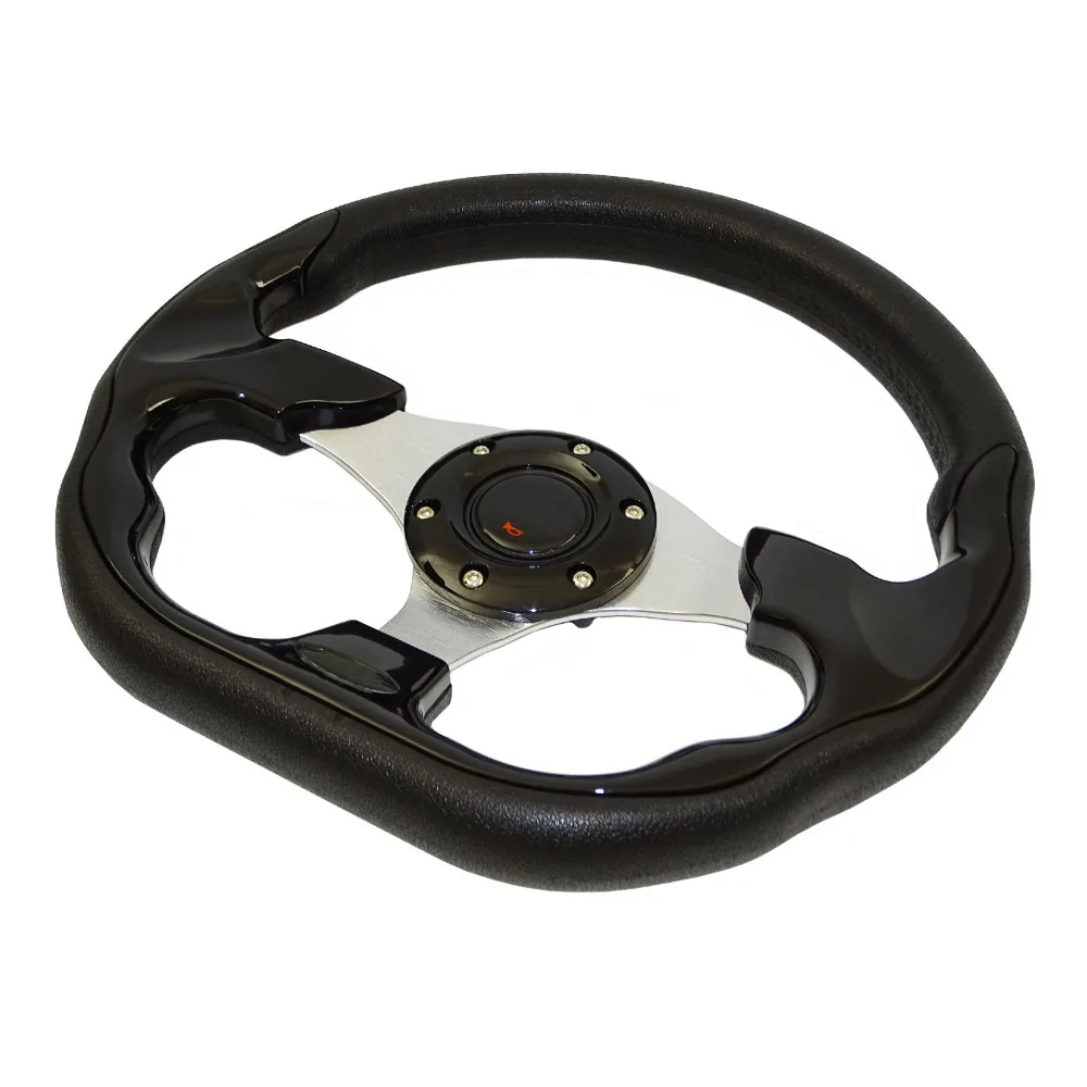 Sale Universal 320mm PU Leather Racing Sports Auto Car Steering Wheel with Horn Button 12.5
