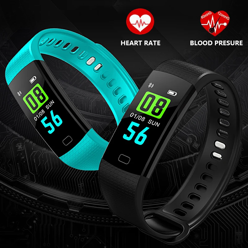 

Smart sports Brecelet Color Touch Screen Watch Heart Rate Blood Pressure Oxygen Monitoring Fitness Tracker Digital Men Watches