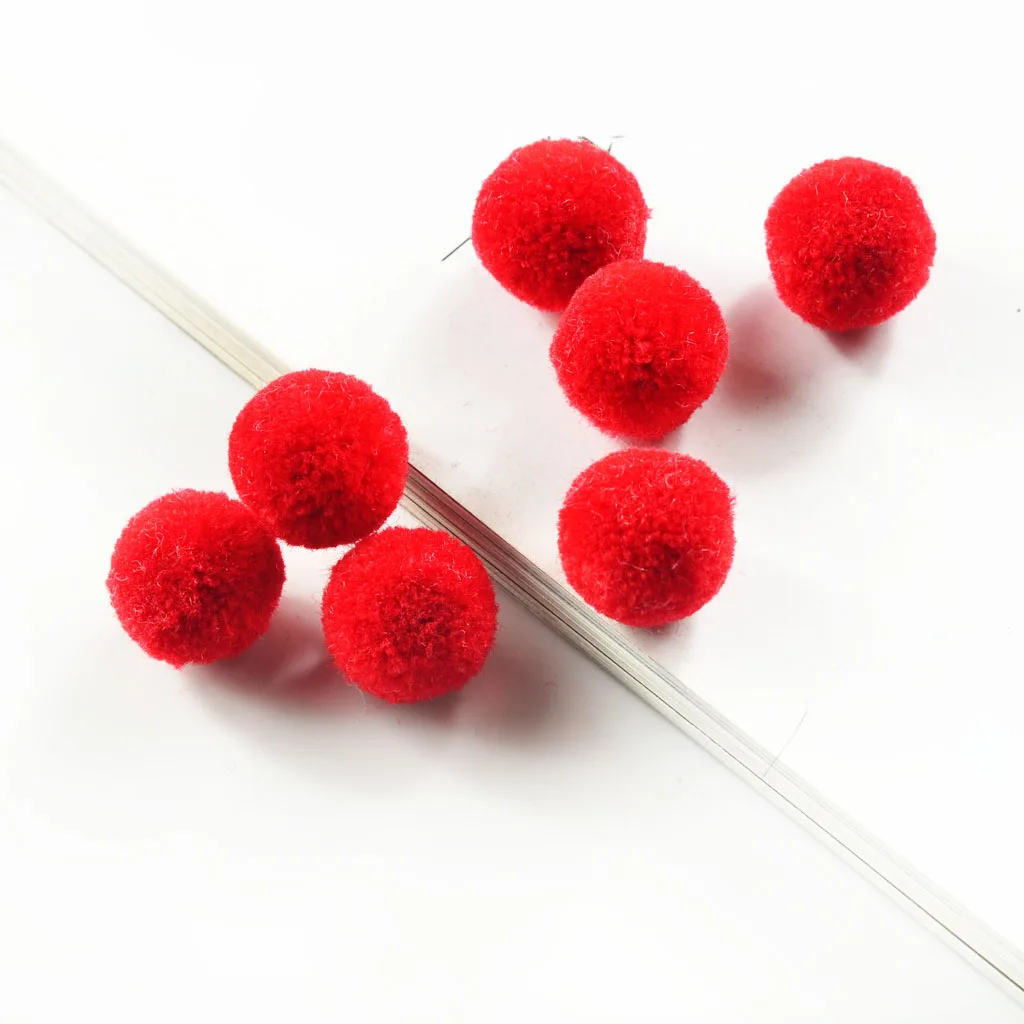 50pcs Mixed Color DIY Wool Felt Balls Pom Pom Beads Crafts Decoration 15mm