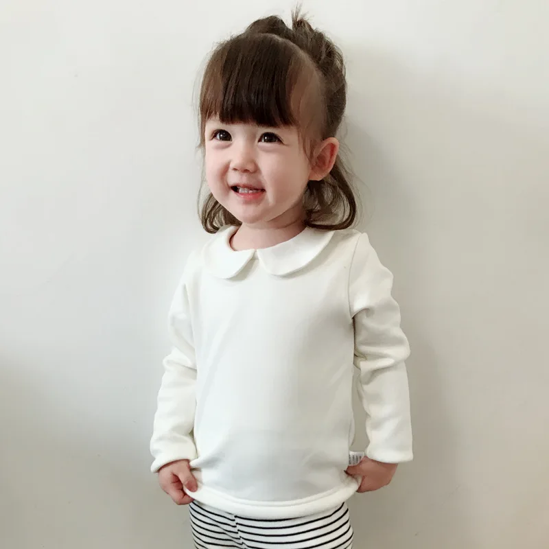 2019 Spring Newborn Infant Baby Girls White Shirt Children Kids Long