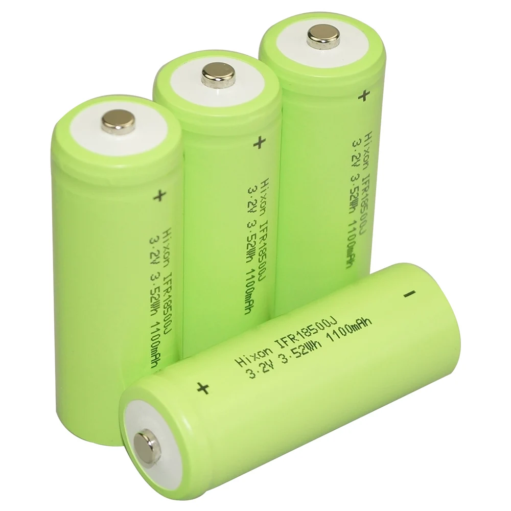 

4 PCS Hixon LiFePo4 cell 3.2V 1100mAh Akku Zelle IFR18500 rechargeable battery with UN und UL certification