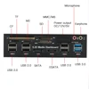Многофункциональная USB 3,0 концентратор eSATA SATA, порт, внутренний кард-ридер, ПК, приборная панель, мультимедиа, аудио Передняя панель ► Фото 3/6
