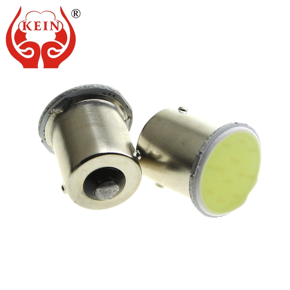 KEIN 10 шт. P21W BA15S 1156 светодиодная лампа заднего хода COB для автомобиля s25 1157 bay15d P21/5 Вт