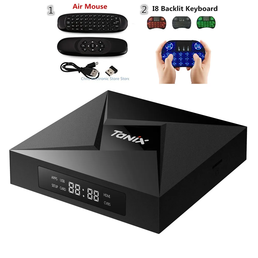 

Tanix TX9 Pro Set Top Box Octa core Amlogic S912 Android 7.1 3G 32G Bluetooth Dual Band Wifi 4K 1080P HD Smart TV Box HDMI 2.0