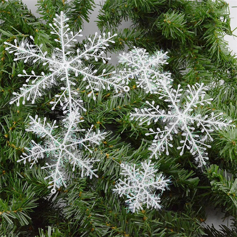 

21Pcs Snowflake Christmas Ornaments Christmas Tree Decoration Holiday Festival Party Home Decor Decoration Navidad New Year Gift
