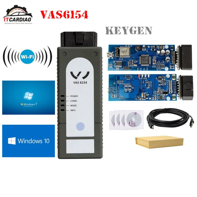 VAS5054a OKI полный чип VAS 6154 ODIS V5.1.3 Бесплатный Keygen VAS 5054a Bluetooth VAS6154 wifi AMB2300 для VAG сканер Obd2 сканер