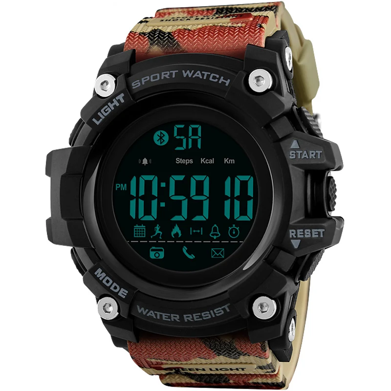 

Smart Men's Wristwatches Bluetooth Remote Camera Waterproof Outdoor Pedometer Calorie Chronograph Sport Waterproof Digital Watch