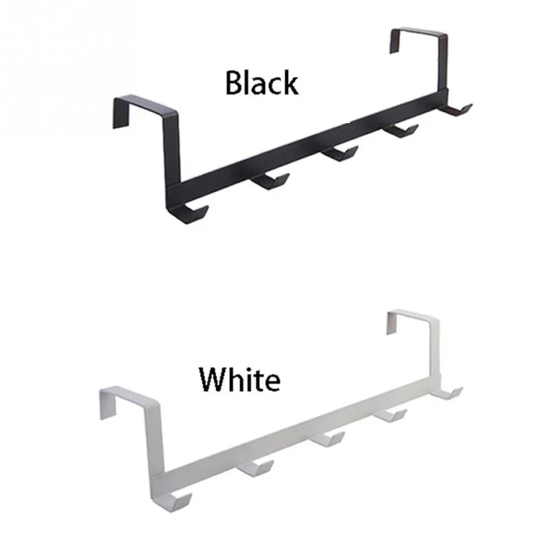 Прочный дверной крючок для гостиной настенная вешалка для шляп прочная Кухня 5 крючков Подшипник черный белый цветной подшипник крюк вешалка для двери