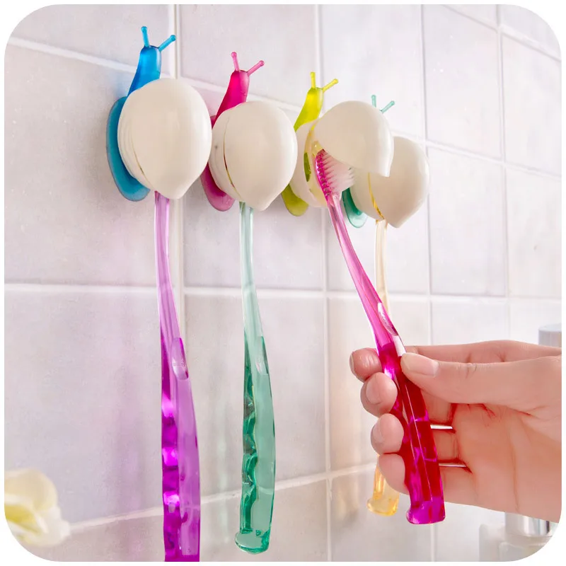 Colorful snail suction cup toothbrush holder, wall suction cups
