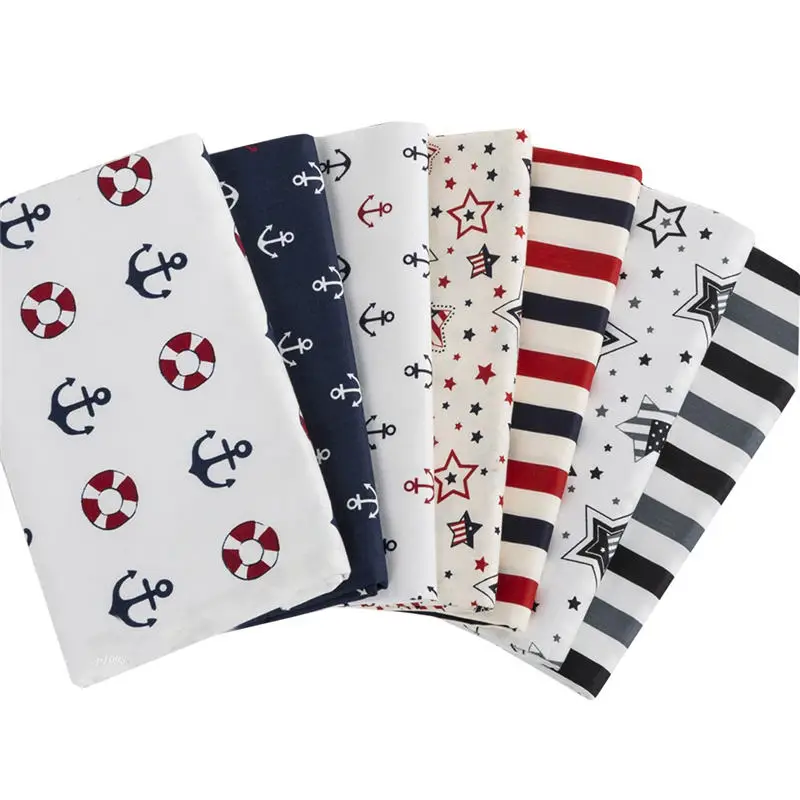 7 шт. военно морской флот хлопок Ткань S лоскутное шитье Вышивание для Куклы