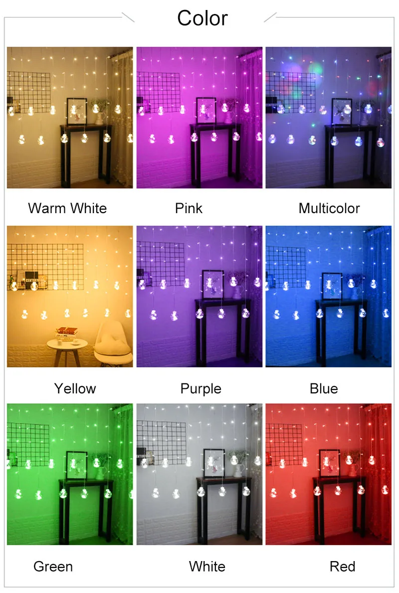 Szvfun светодиодный фонарь для занавесок, светящиеся шары «Cortina de», мяч со светодиодом, гирлянда для украшения рождества
