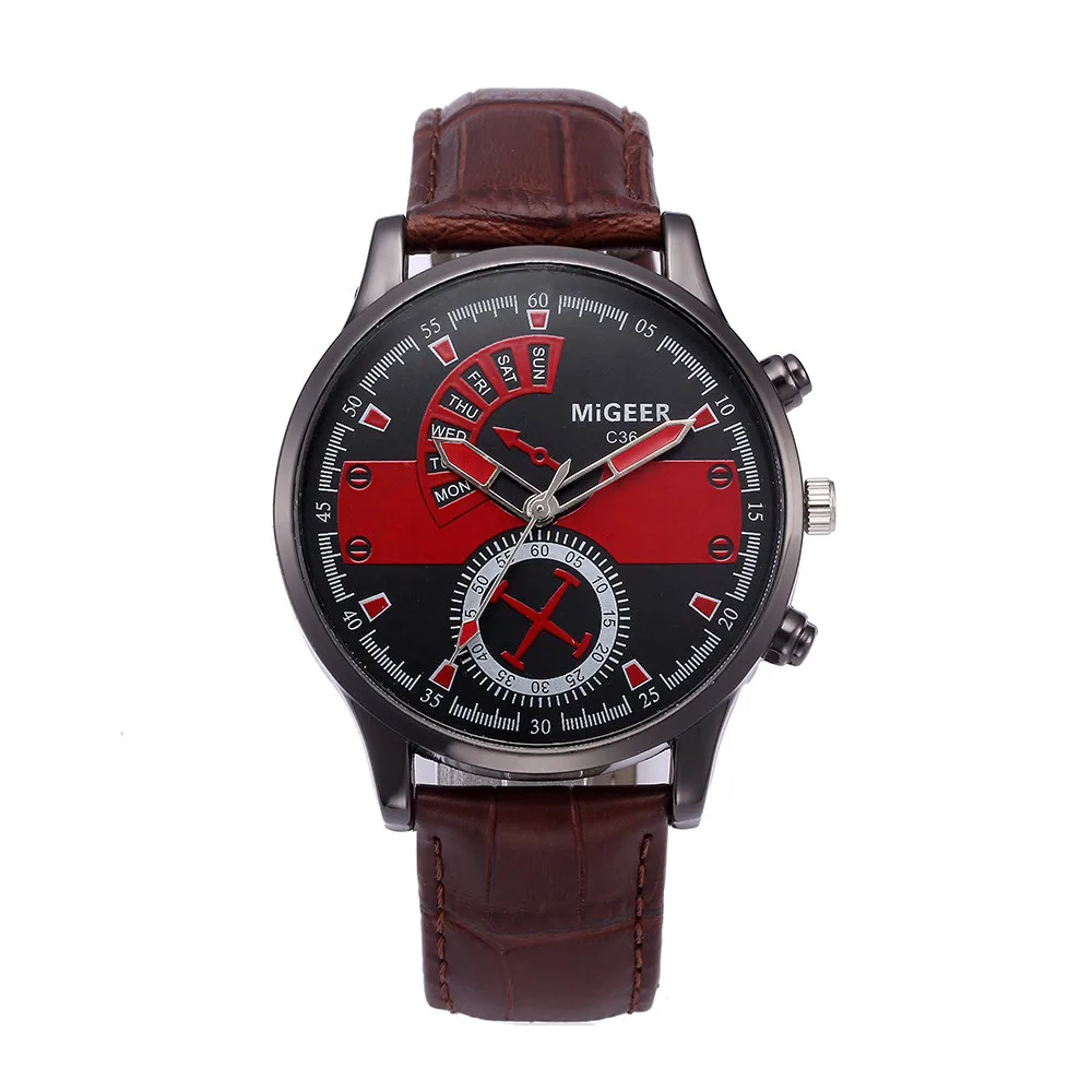 

Fashion Casual Men's Watch Stainless Steel Leather Strap Watch quartz watch military watches men luxury digital 2018 #TX4