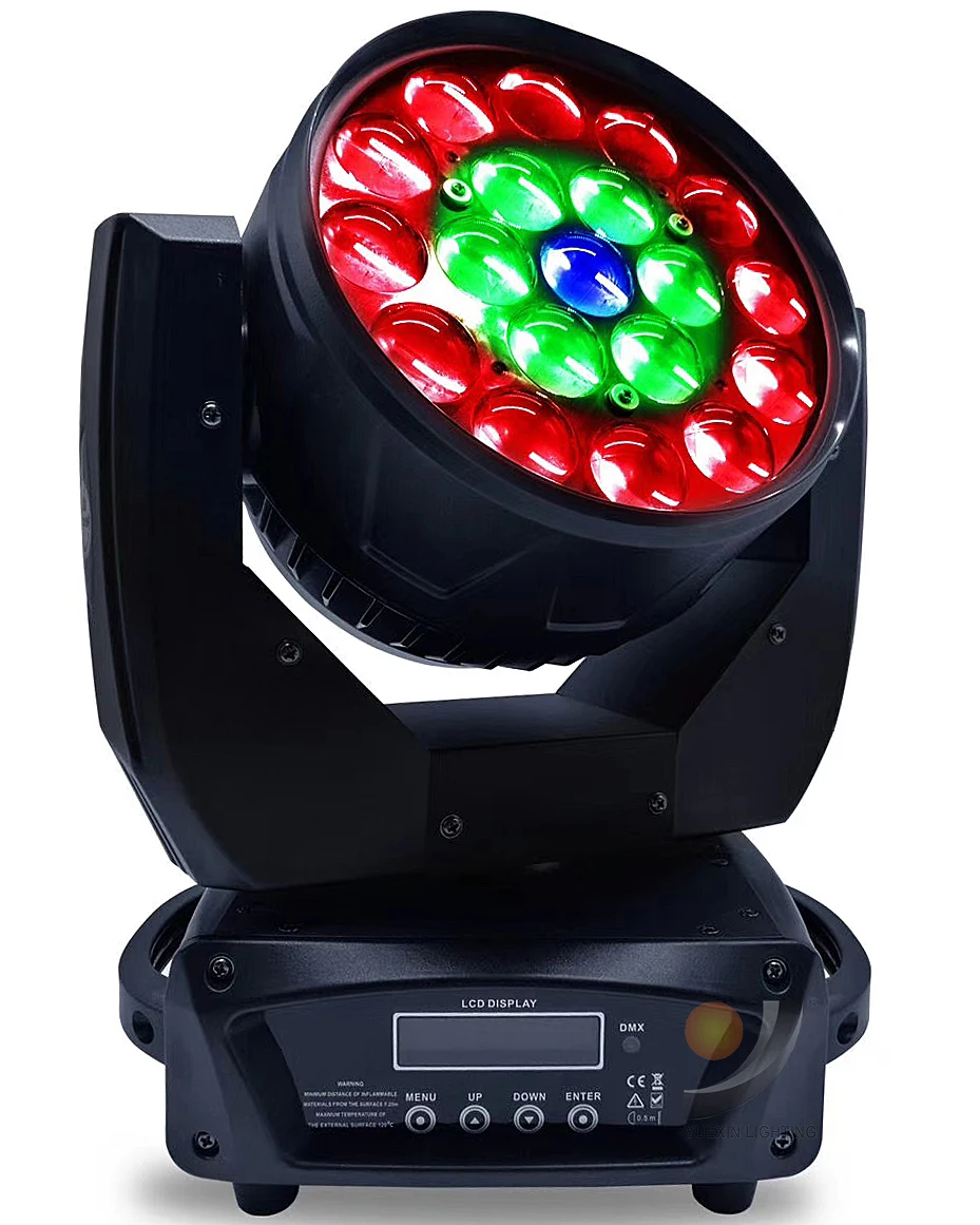 

19x12w 4in1 Led Ring Control Wash Beam Zoom Moving Head Light for DJ Stage Party Event Show Fixture Effect Wedding Lighting