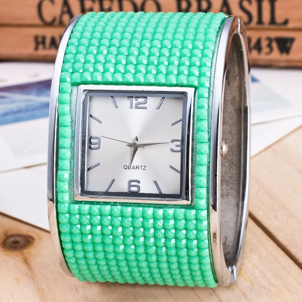 

A200 Luxury Womens Bracelet Watches Ladies Dress Watches Quartz Wristwatches Rhinstone Relogio Feminino Square Gift
