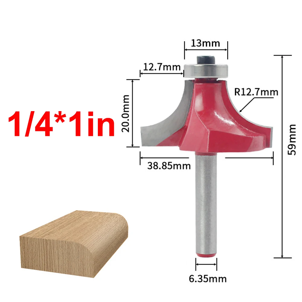 1/4 дюйма Концевая фреза по дереву прямой конец триммер фреза чистый Концевая Пазовая Уголок Круглый бухта коробка биты инструменты мельница рубишь