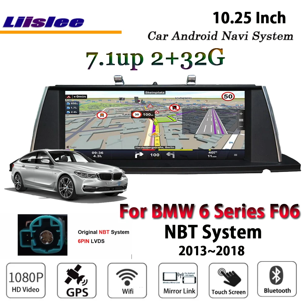 Liislee 10,25 дюймов Android мультимедиа для BMW серий 6 F06 M6 НБТ 2013~ обоих концах для подключения внешних устройств к автомобильной BT Carplay gps навигационная карта навигации Системы