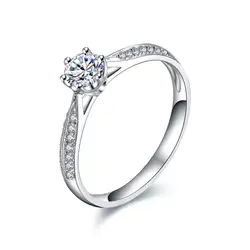 18 К золота кольцо с бриллиантом 1 карат белый кольцо с бриллиантом брак платина алмаз пары кольцо из натуральной кожи
