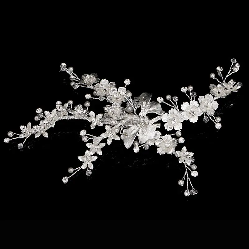 Hairpin  Flower Rhinestone  Zinc alloy (2)