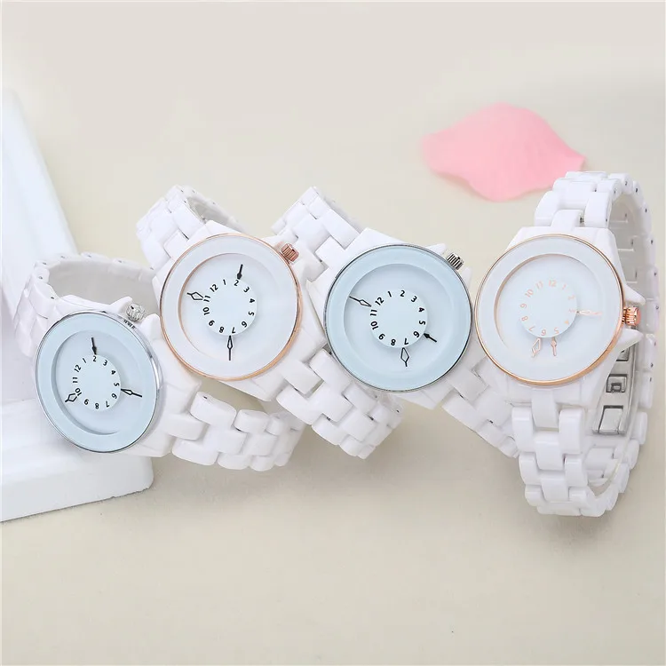 Креативные керамические кварцевые часы для женщин модные женские наручные часы Роскошные брендовые водонепроницаемые наручные часы montre femme