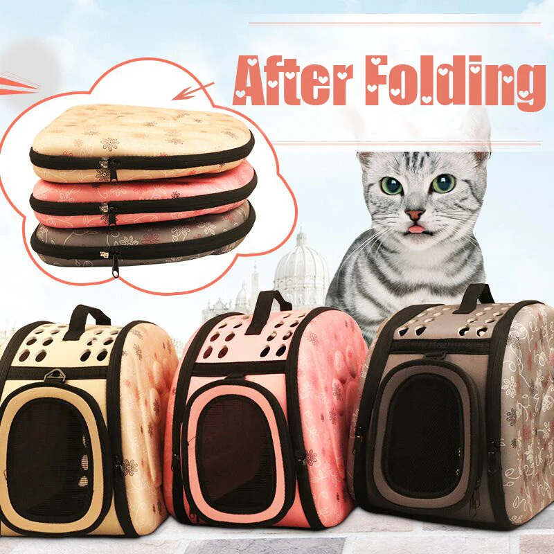 TECHOME New Outdoor Cats Dog Carrier Bag Pet Holder Breathable Travel S