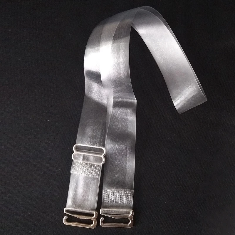 Buy 1.8 CM Women Metal Buckle Elastic Transparent Bra