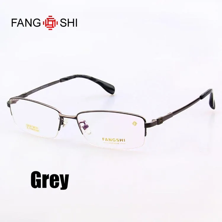 Бренд Fang Shi, оправа для очков, прямоугольная конструкция, высокая эластичность, титановая оправа для очков, очки по рецепту, 33018 - Цвет оправы: Grey