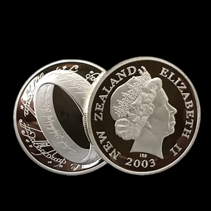 Властелин колец 2003 Elizabeth Newzealand Посеребренная 40 мм Коллекционная сувенирная Коллекционная монета из фильма