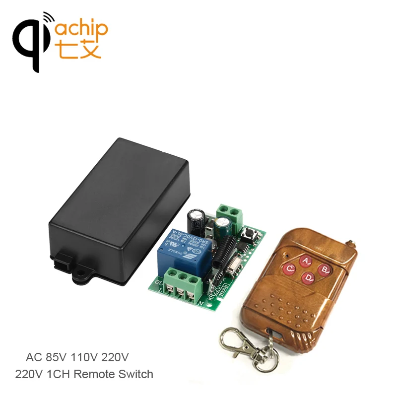 AC 110V 220V 1CH RF 433 Mhz Wireless Remote Control Switch Learning Code 1 Relay Lamp Light Controller 433.92Mhz superheterodyne |