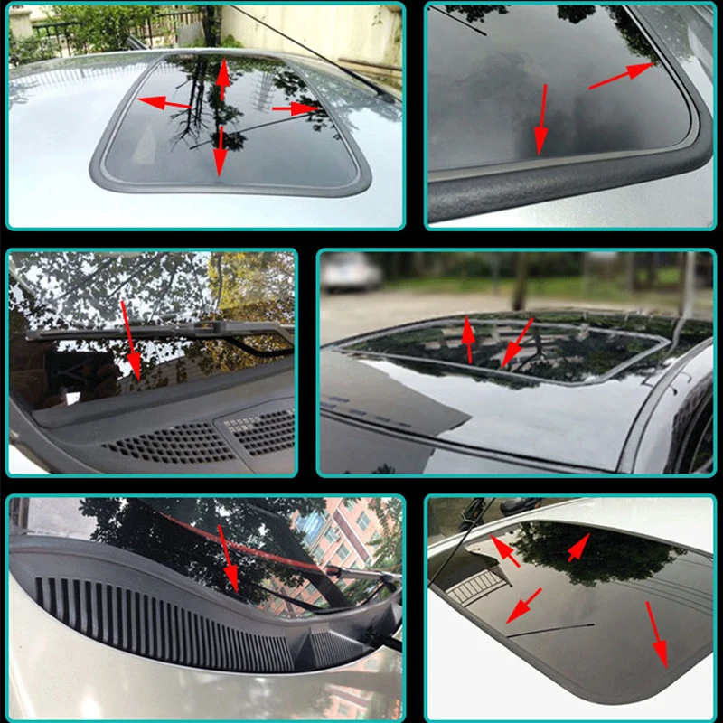 

3 Meter Waterproof 3M Rubber Sealed Strips Trim For Auto Car Front Rear Windshield Sunroof Triangular Window Edge Weatherstrip