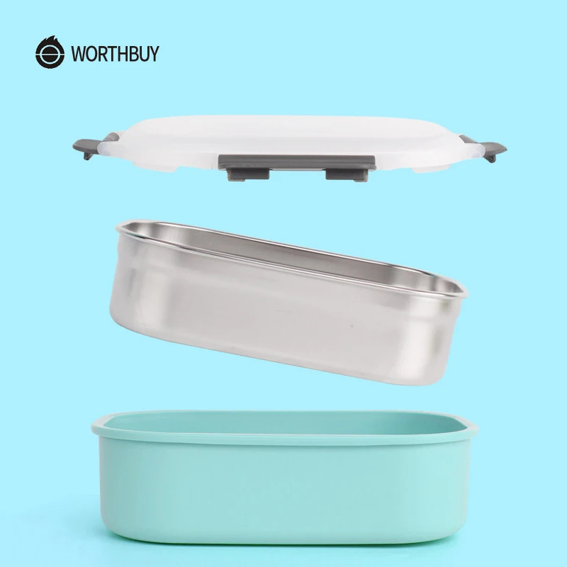 WORTHBUY японская 304 Нержавеющая Сталь Bento коробка для детей пикника школы