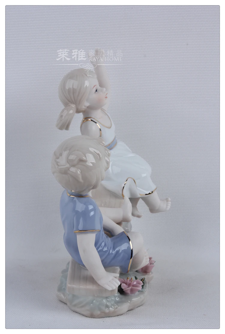 Керамическая кукла мальчик девушки Статуя Ангела младенца домашний декор ремесла Детская комната украшения фарфоровая фигурка, свадебные украшения подарки