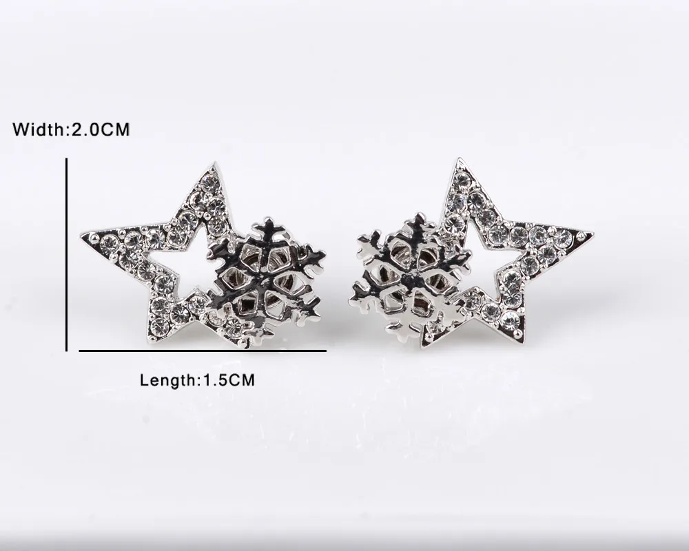 ZHOUYANG Top Quality ZYE494 Under Starry of Snowflakes Silver Color Earring Jewelry Austrian Crystal Wholesale