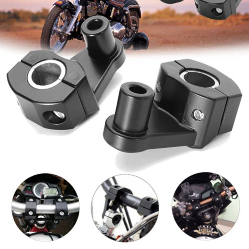 2x руль мотоцикла ручка жир бар крепление зажимы Riser Универсальный 7/8(22 мм