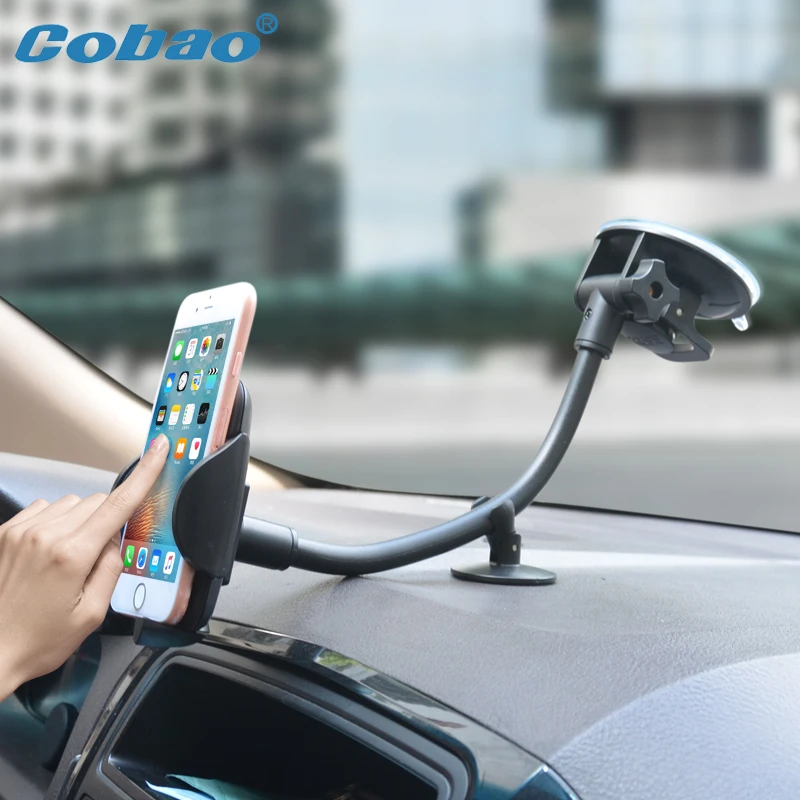 

Cobao Universal 30cm Car Mobile Holder Long Arm 360 Rotatable Windshield Phone Stand for iPhone 7 6 5 Xiaomi Smartphone Holder