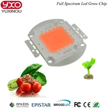100W LED Grow chip ,60pcs x 3w bridgelux ,full spectrum 380nm-840nm led grow lights for hydroponics ,DIY Led grow light