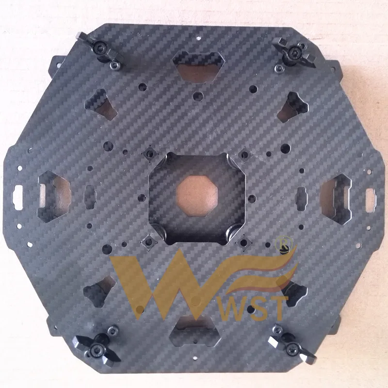 WST DIY font b drone b font Carbon fiber Center mounting plate assembled for BIG quadcopter