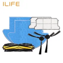 ILIFE V7S Запасный комплект для замены, робот пылесос аксессуар, HEAP Фильтр * 2, швабра ткань * 2, боковые щётки * 2
