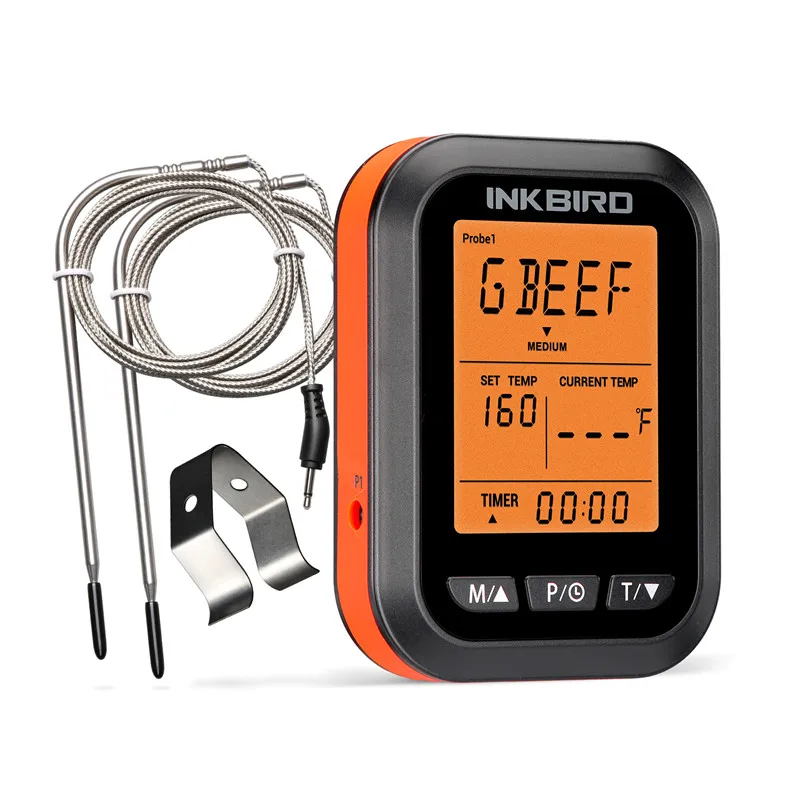 

Inkbird Digital BBQ Thermometer ICT-2P Dual Probe Cooking Meat Food Oven Thermometer For Grilling Smoker Grilling Cooking BBQ