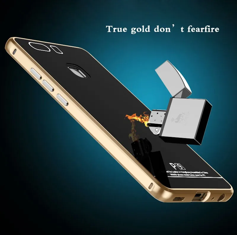 For huawei P9 case tempered glass cover metal bumper (17)