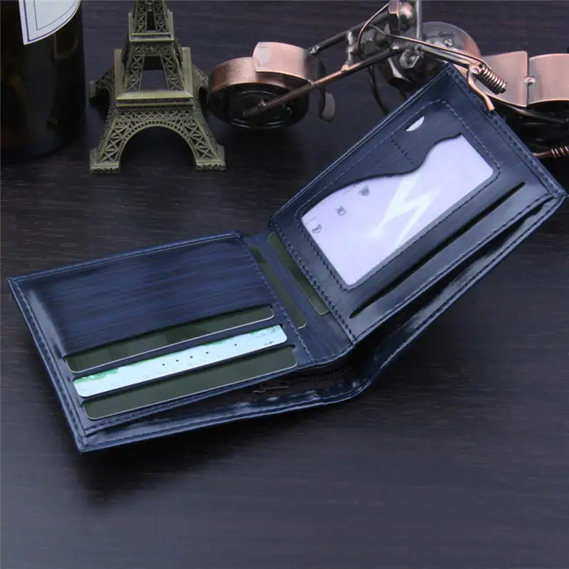 Men Bifold Business Leather Wallet  ID Credit Card Holder Purse Pockets clutch portfel cuzdan billetera carteira 40MA1106
