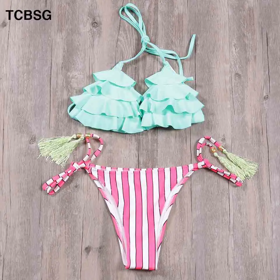 

TCBSG Sexy Push Up Bikinis Women Print Swimsuits Vintage Swimwear Female Brazilian Bikini Sets Women Beach Wear Bathing Suits