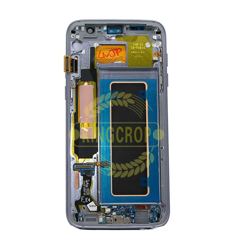 Для samsung GALAXY S7 EDGE G935 G935F lcd с рамкой дисплей кодирующий преобразователь сенсорного экрана в сборе 5," для samsung S7 Edge G935F lcd